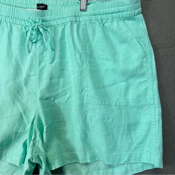 XXL NWT J.Crew Mint green Linen-blend drawstring short spring shorts - Picture 6 of 14